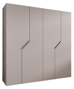 Gardróbszekrény Hartford 595, Laminált forgácslap, 202x200x52cm, Aranysárga, Kasmír