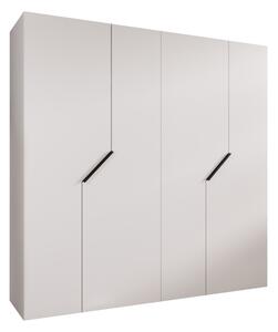 Gardróbszekrény Hartford 595, Laminált forgácslap, 202x200x52cm, Fekete, Fehér