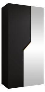Gardróbszekrény Hartford 597, Laminált forgácslap, 202x100x52cm, Aranysárga, Fekete