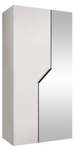 Gardróbszekrény Hartford 597, Laminált forgácslap, 202x100x52cm, Fehér, Fekete