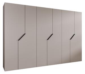 Gardróbszekrény Hartford 596, Laminált forgácslap, 202x300x52cm, Fekete, Kasmír