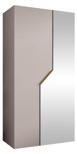 Gardróbszekrény Hartford 597, Laminált forgácslap, 202x100x52cm, Aranysárga, Kasmír
