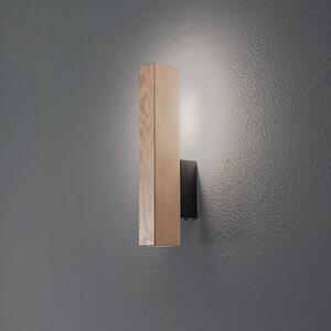 LED fából készült fali lámpa Teo, fenyőfa, 31 cm, 3000 K