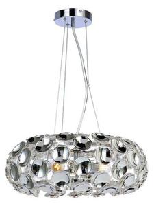 REALITY Ontario 3lt pendant,chrome3*E14 bulb not inc. Shade acrylic plates in chrome canopy D10*H2.5cmlamp size D:45*H:150cm - REAL-326303-06