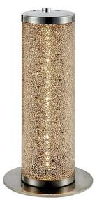 REALITY Sonox Table lamp, satin nickel LED touch dimmable. 1x5W 540Lm 3000K. H:20cm.l Dia:10cm. Shade white acrylic with diamond effect - REAL-526601-