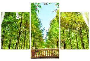 Kép - Kilátás az erdőre (90x60 cm)