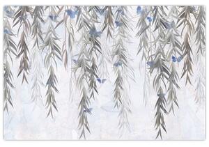 Kép - Fűzfa gallyak pillangókkal (90x60 cm)