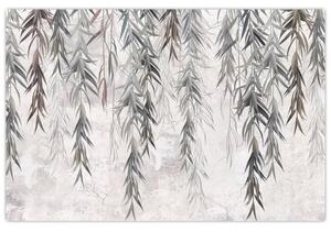 Kép - Fűzfa gallyak szürke vakolatban (90x60 cm)
