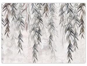 Kép - Fűzfa gallyak szürke vakolatban (70x50 cm)