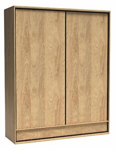 Gardróbszekrény Etrmoni 109, Laminált forgácslap, 221x177x59cm, Világos fa