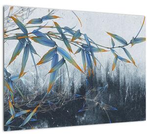 Kép - bambusz a falon (70x50 cm)