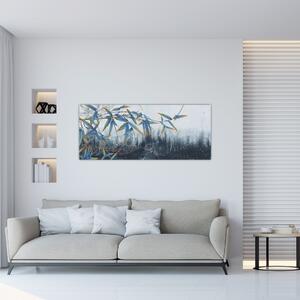 Kép - bambusz a falon (120x50 cm)