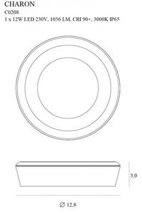 MaxLight C0208 LAMPA SUFITOWA CHARON CZARNY IP65 - MAX-C0208