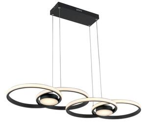 REALITY Audia LED pendant lampAlu.and acrylic and Ironsand black4000K 48W Size:L840*W290*H1100mm - REAL-336301-30