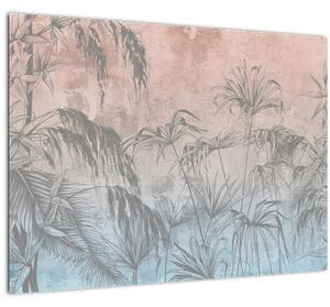 Kép - Trópusi növények a falon (70x50 cm)
