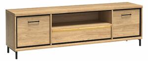 TV-állvány Etrmoni 111, Laminált forgácslap, 48x181x41cm, Világos fa