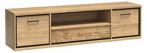 TV-állvány Etrmoni 111, Laminált forgácslap, 48x181x41cm, Világos fa, Tölgy