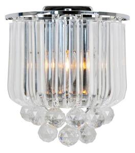 REALITY Utah 1lt wall lamp,chrome1*E27 bulb not inc. Hangings acrylic clearlamp size L:21*H:17cm D: 14 - REAL-225001-06