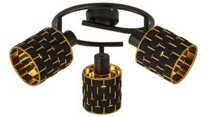 REALITY Thiago spot 3G-ltmetal black+PS shade3 x E14, max. 40W bulb not incltube Dia:25cm canopy Dia:9cmshade D: 10, H: 10 cm - REAL-838433-02