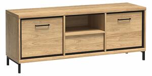 TV-állvány Etrmoni 112, Laminált forgácslap, 48x139x41cm, Világos fa