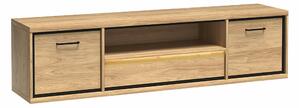 TV-állvány Etrmoni 111, Laminált forgácslap, 48x181x41cm, Világos fa