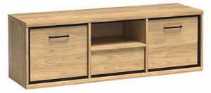 TV-állvány Etrmoni 112, Laminált forgácslap, 48x139x41cm, Világos fa