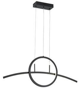 REALITY Evora Sand black LED 32W 4000K, L: 80cm. Ring dia 30cm LED inside. Bow LED down - REAL-339801-30