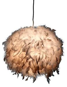 REALITY Ducky 3LT Pendant lamp 30*30cm H120m Metal: white Shade duck feathers1xE27 40W bulb excl. - REAL-328401-07