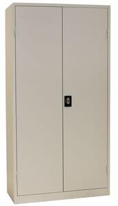 Manutan 2000 magas irattartó fém szekrény, 195 x 100 x 45 cm, fehér/fehér