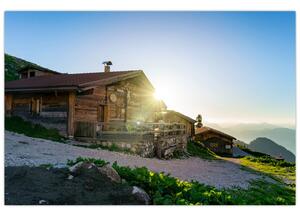 Kép - reggel az Alpokban, Tirol (90x60 cm)