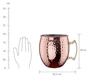 MOSCOW MULE pezsgőhűtő, kalapált rozéarany 5 liter