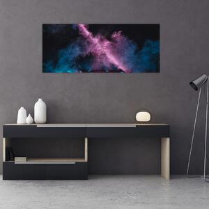 Kép - Rózsaszín-kék füst (120x50 cm)