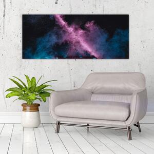 Kép - Rózsaszín-kék füst (120x50 cm)