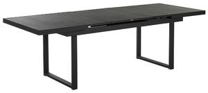 Bővíthető kerti étkezőasztal VALCANETTO 180/240 cm 90 cm Fém Fekete