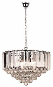 REALITY Utah 5lt pendant,chrome5*E27 bulb not inc. Hangings acrylic clear round canopy D10*H2.5cmlamp size D:40*H:120cm - REAL-325005-06
