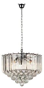 REALITY Utah 3lt pendant,chrome3*E27 bulb not inc. Hangings acrylic clear round canopy D10*H2.5cmlamp size D:33*H:120cm - REAL-325003-06