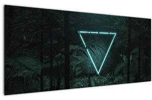 Kép - Neon háromszög a dzsungelben (120x50 cm)
