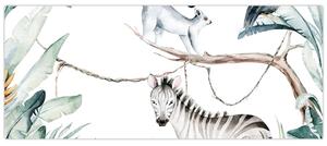 Kép - egzotikus állatok (120x50 cm)