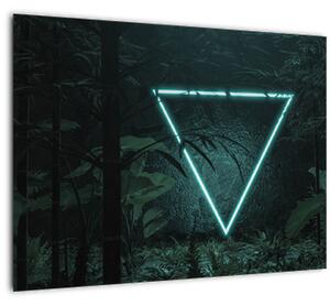 Kép - Neon háromszög a dzsungelben (70x50 cm)