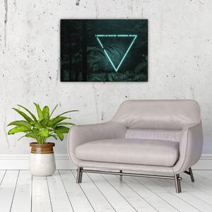 Kép - Neon háromszög a dzsungelben (70x50 cm)