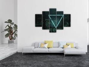 Kép - Neon háromszög a dzsungelben (150x105 cm)