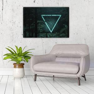 Kép - Neon háromszög a dzsungelben (90x60 cm)