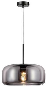 REALITY Jamilla ChandelierE27X1 MAX40WIron+glassD33CM canopy and cup black - REAL-334401-02