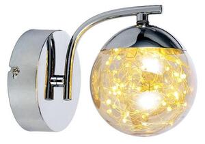 REALITY Universe Wall lamp LED Size:14*16*9cm 1x4W 360Lm 3000K. Shade in Glass amber - REAL-224901-22