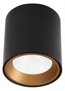 MaxLight C0211 LAMPA SUFITOWA TUB OKRĄGŁY CZARNY + PIERŚCIEŃ OZDOBNY ZŁOTY RC0155/C0156 GOLD - MAX-C0211