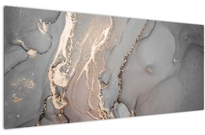 Kép - Szürke-arany márvány (120x50 cm)