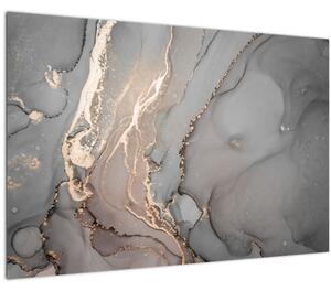 Kép - Szürke-arany márvány (90x60 cm)