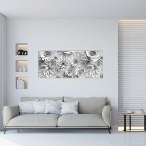 Kép - Fehér virágok (120x50 cm)