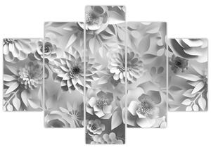 Kép - Fehér virágok (150x105 cm)