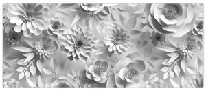 Kép - Fehér virágok (120x50 cm)